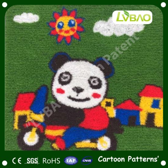 Carpets Multipurpose Durable Cartoon Images Anti-Fire Comfortable Synthetic UV-Resistance Decoration Landscaping Artificial Turf