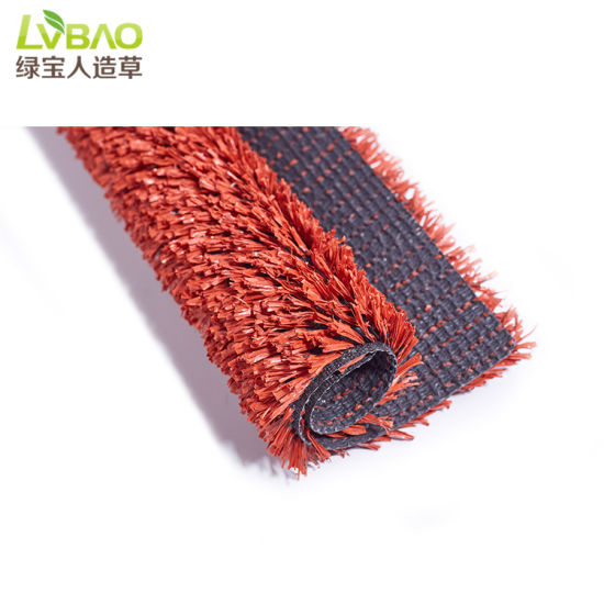 Red Artificial Grass Volleyball Court / Basket Ball Field