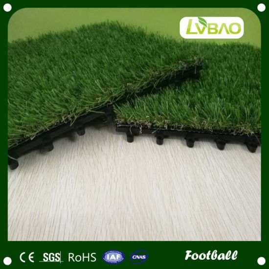 DIY Interlocking Synthetic Turf Durable UV-Resistance Commercial Strong Yarn School Comfortable Fake Artificial Turf Grass Tile