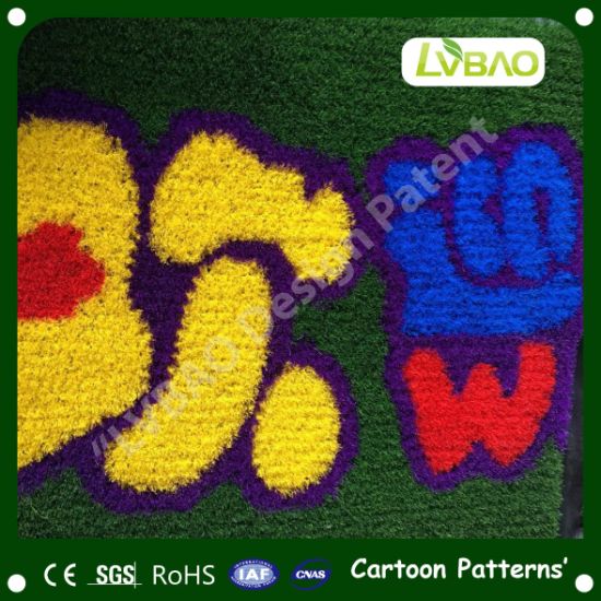 Anti-Fire Synthetic Durable UV-Resistance Carpets Multipurpose Decoration Landscaping Comfortable Cartoon Images Artificial Turf