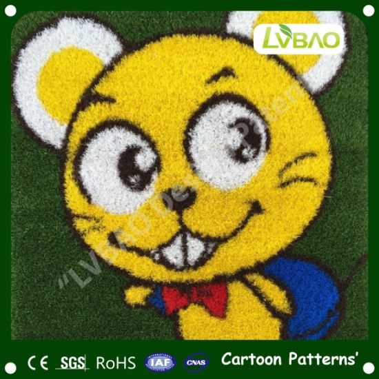 UV-Resistance Multipurpose Landscaping Decoration Synthetic Carpets Durable Cartoon Images Anti-Fire Comfortable Artificial Turf