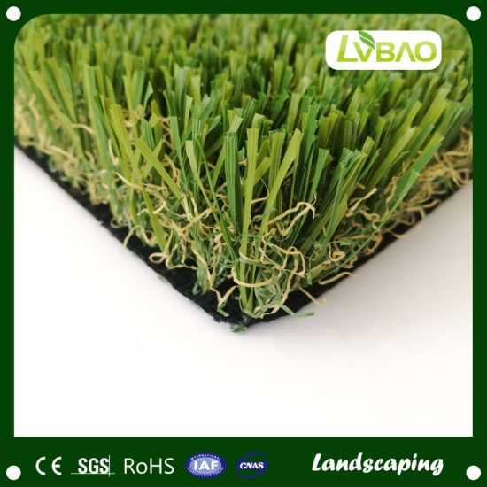 4-Tones Synthetic Turf Durable UV-Resistance Commercial Strong Yarn School Comfortable Fake Artificial Turf