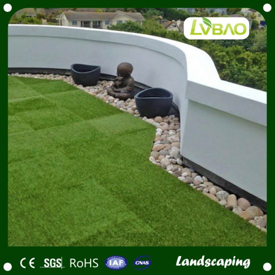 Outdoor Garden Decoration Interlocking Artificial Grass Artificial Turf Tile
